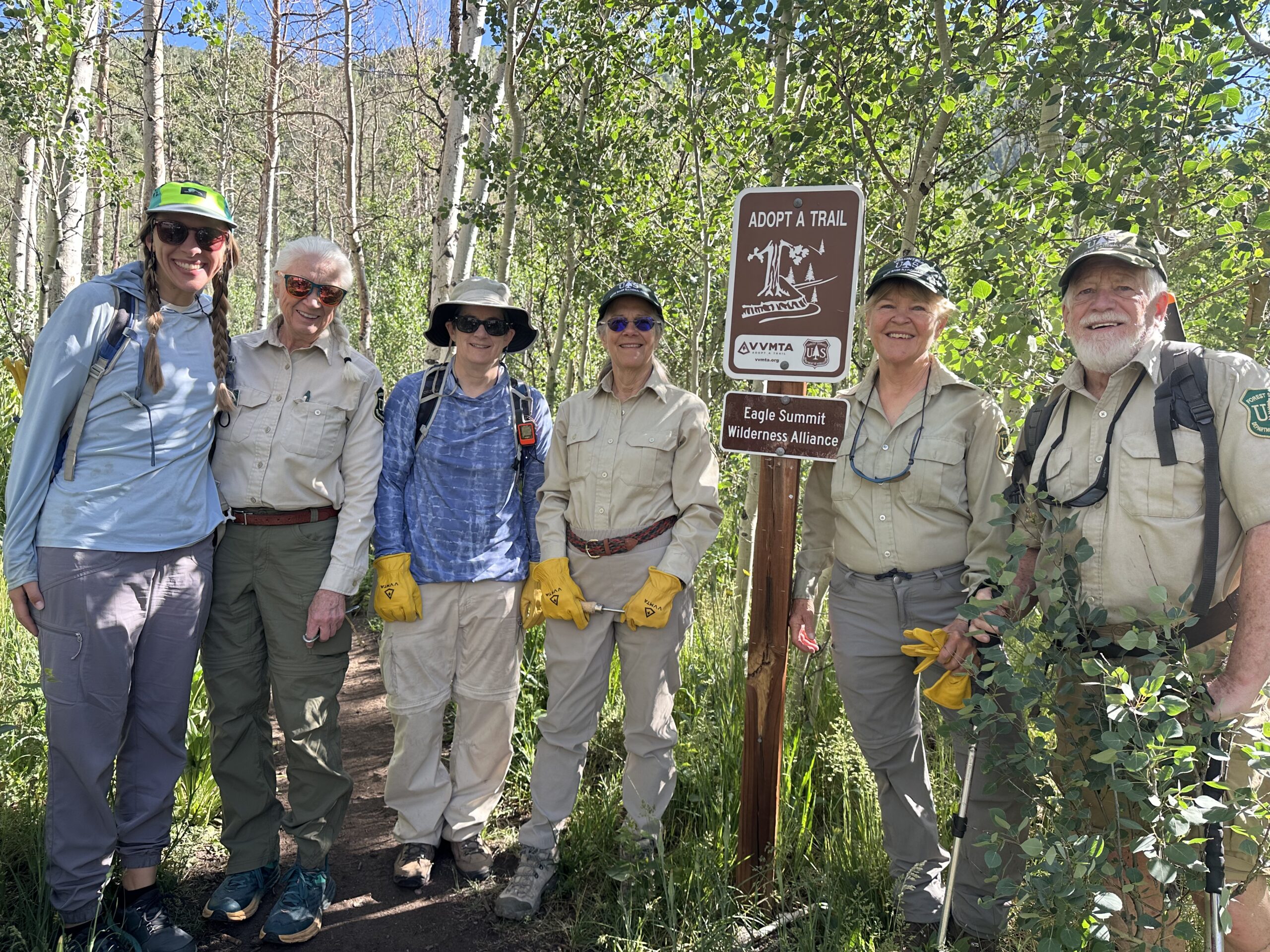 Eagle Summit Wilderness Alliance volunteers working on Gore Creek trail
